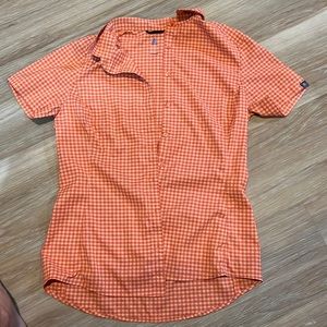 Womens ODLO Short Sleeve Check Small Active Sports Ladies Top shirt WIND Stretch